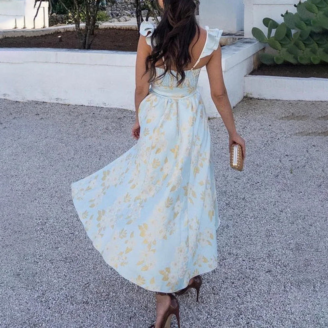 ALINA - Elegant blomstret sommerkjole