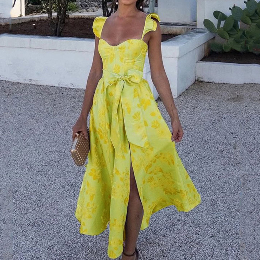 ALINA - Elegant blomstret sommerkjole