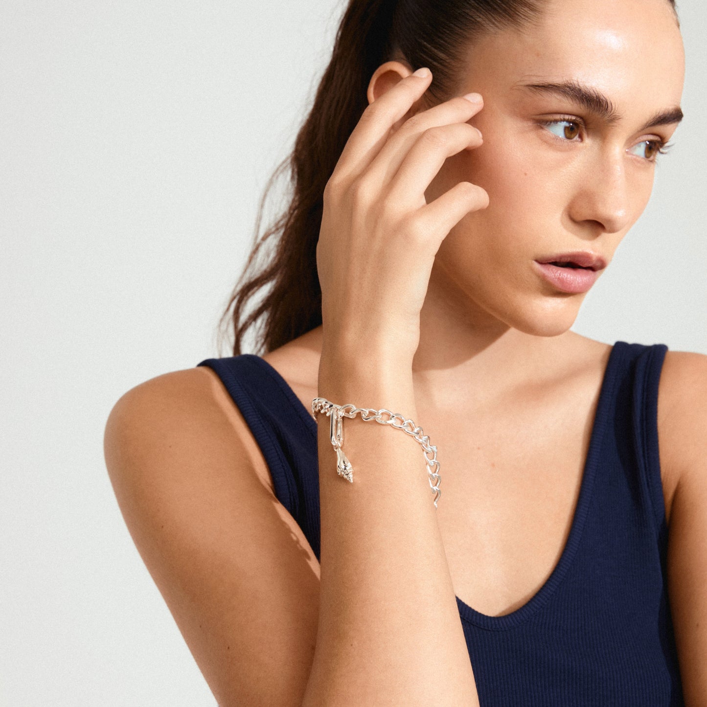 CHARM konkylieanheng sølvbelagt