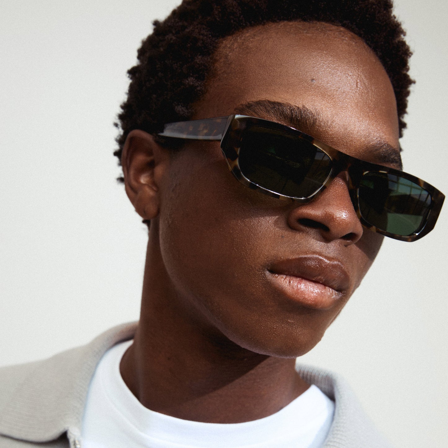 AINSLEY solbriller tortoise-brun
