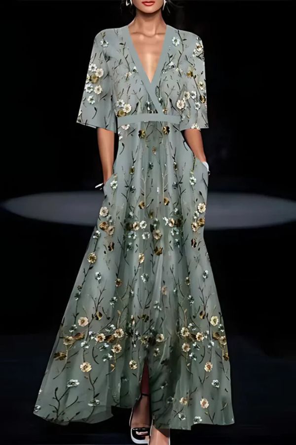 Isabella | Blomstrete kjole med tidløs eleganse