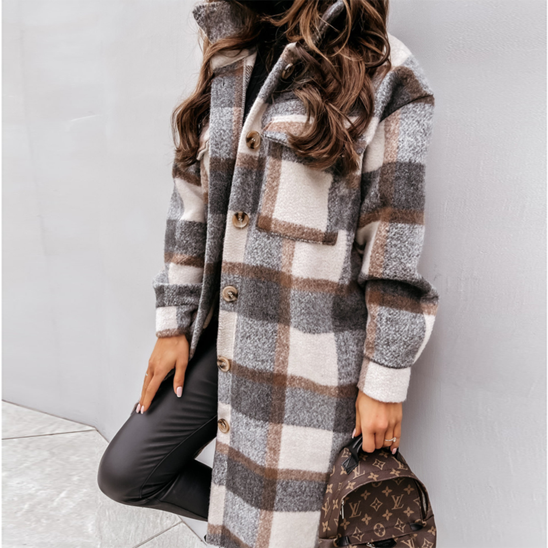 AOIFE - Rutete frakk for damer