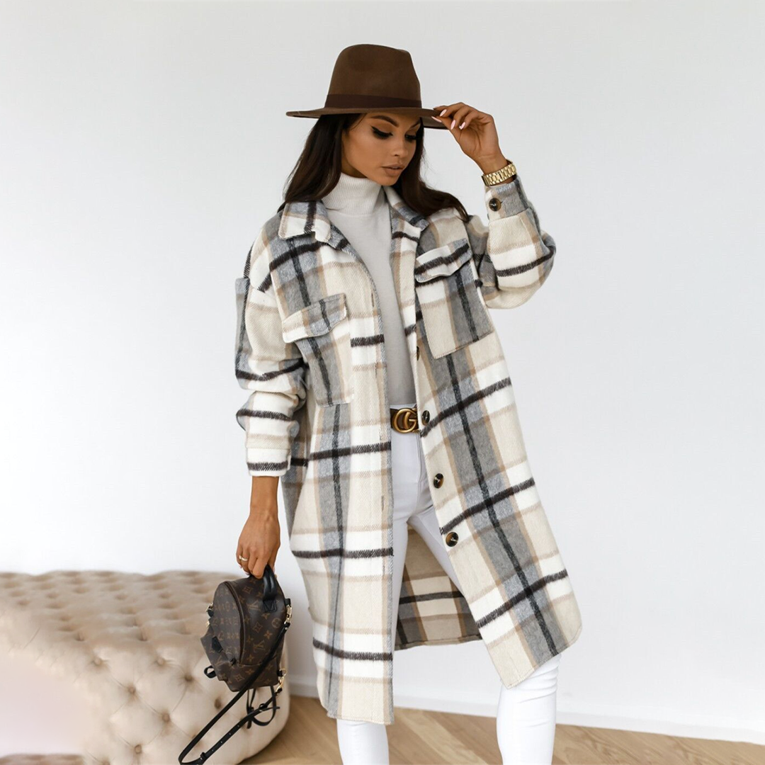 AOIFE - Rutete frakk for damer