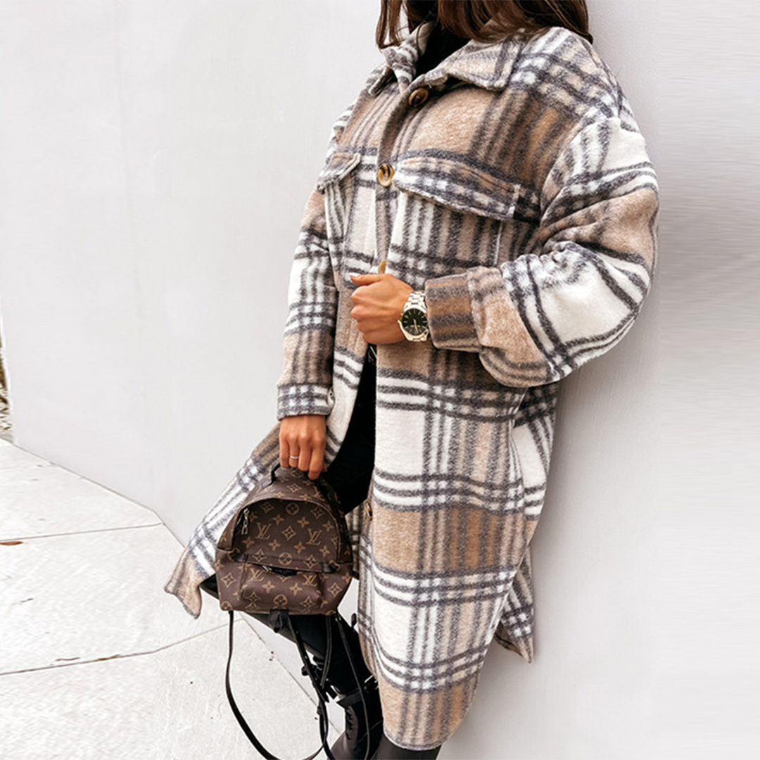 AOIFE - Rutete frakk for damer