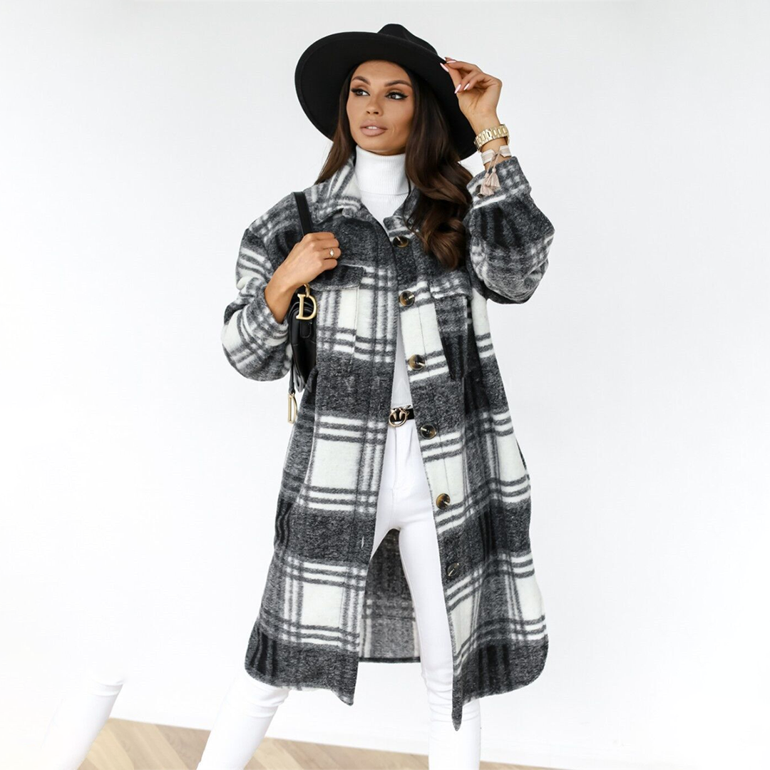 AOIFE - Rutete frakk for damer