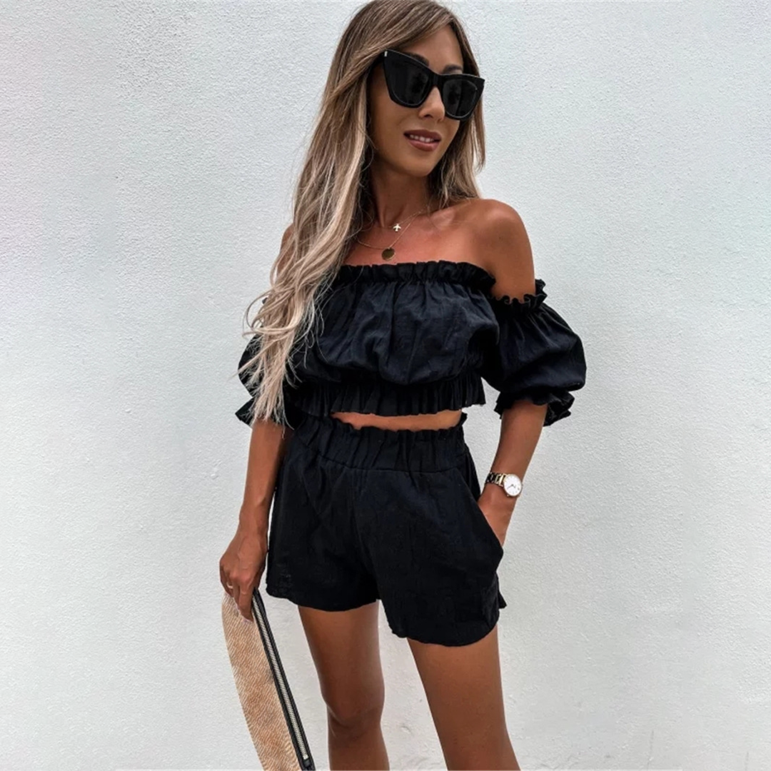 KEILY - Sett med sommertopp og shorts
