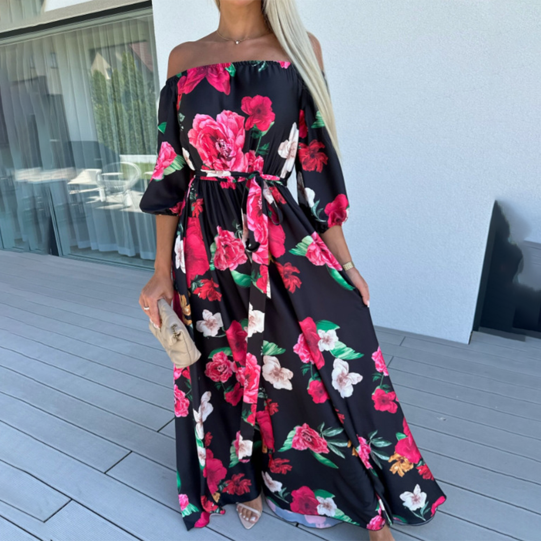 FALLON - Off-shoulder sommer maxikjole