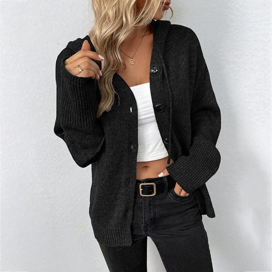 FILIPPA - Komfortabel cardigan med hette