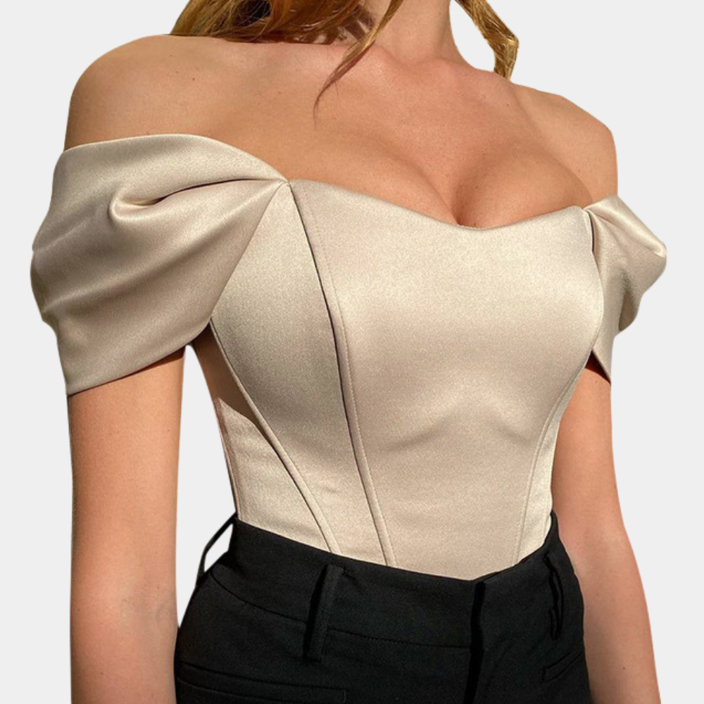 Elegant off-shoulder sommertopp for kvinner
