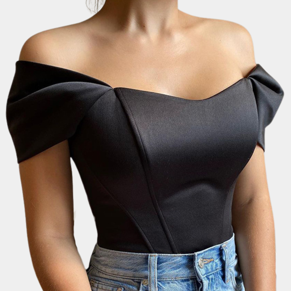 Elegant off-shoulder sommertopp for kvinner