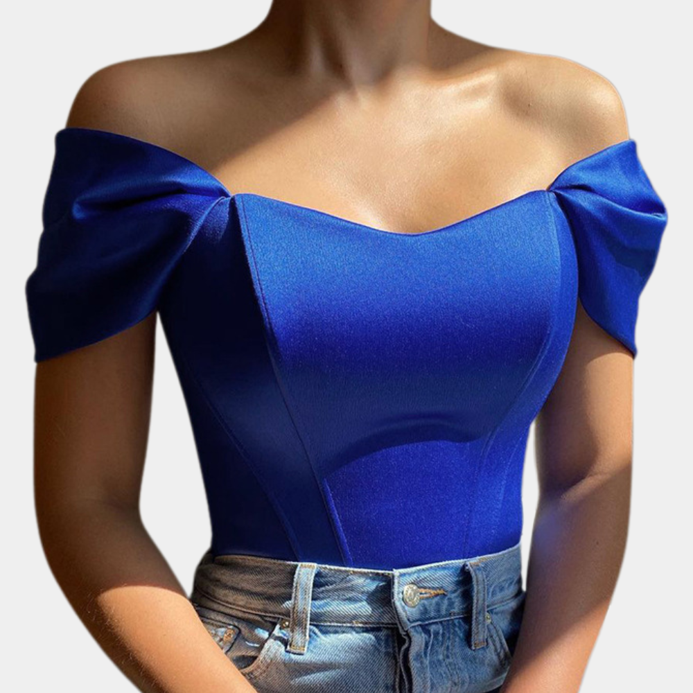 Elegant off-shoulder sommertopp for kvinner