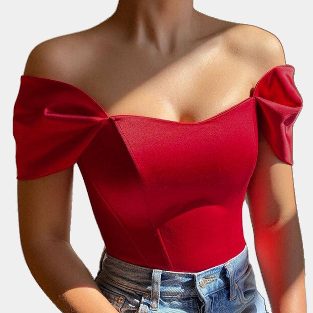 Elegant off-shoulder sommertopp for kvinner