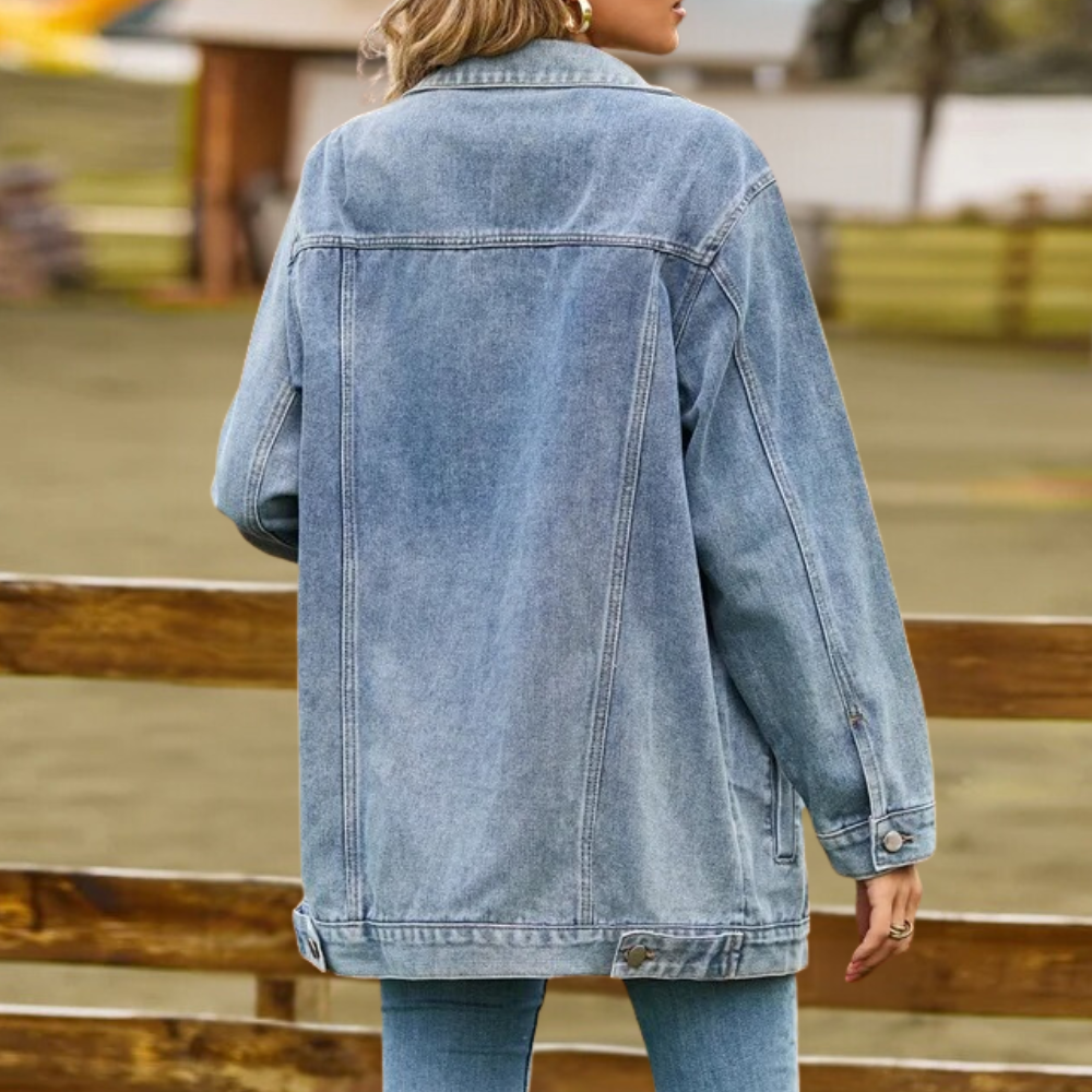 Elizabeth - Vinterjakke i denim til dame