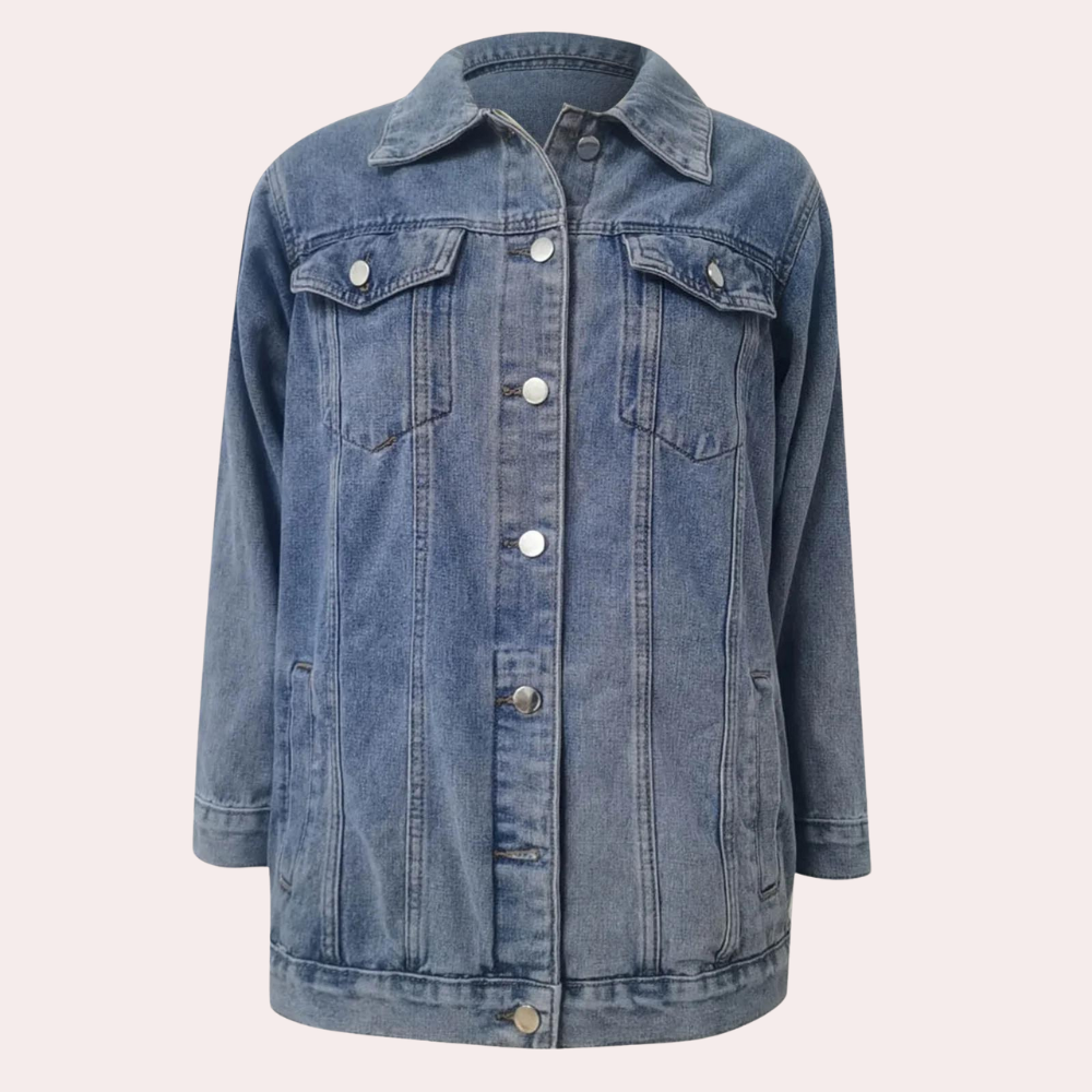 Elizabeth - Vinterjakke i denim til dame