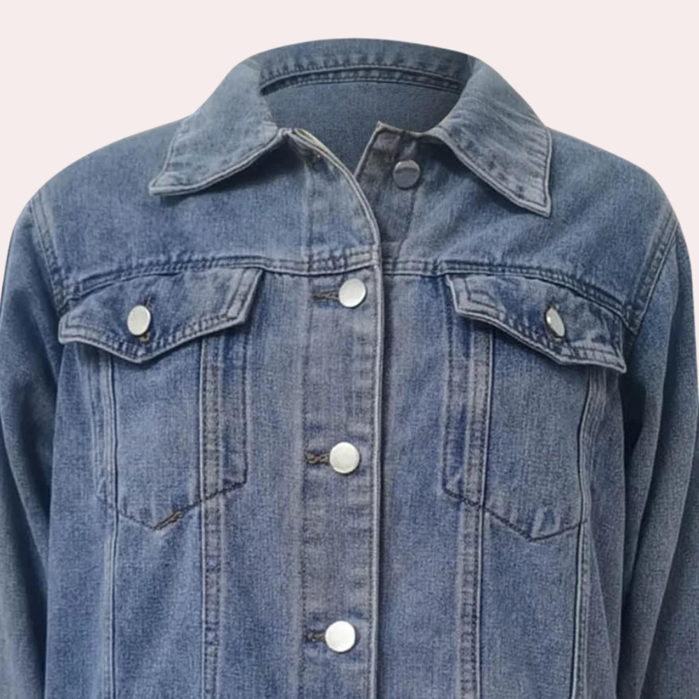 Elizabeth - Vinterjakke i denim til dame
