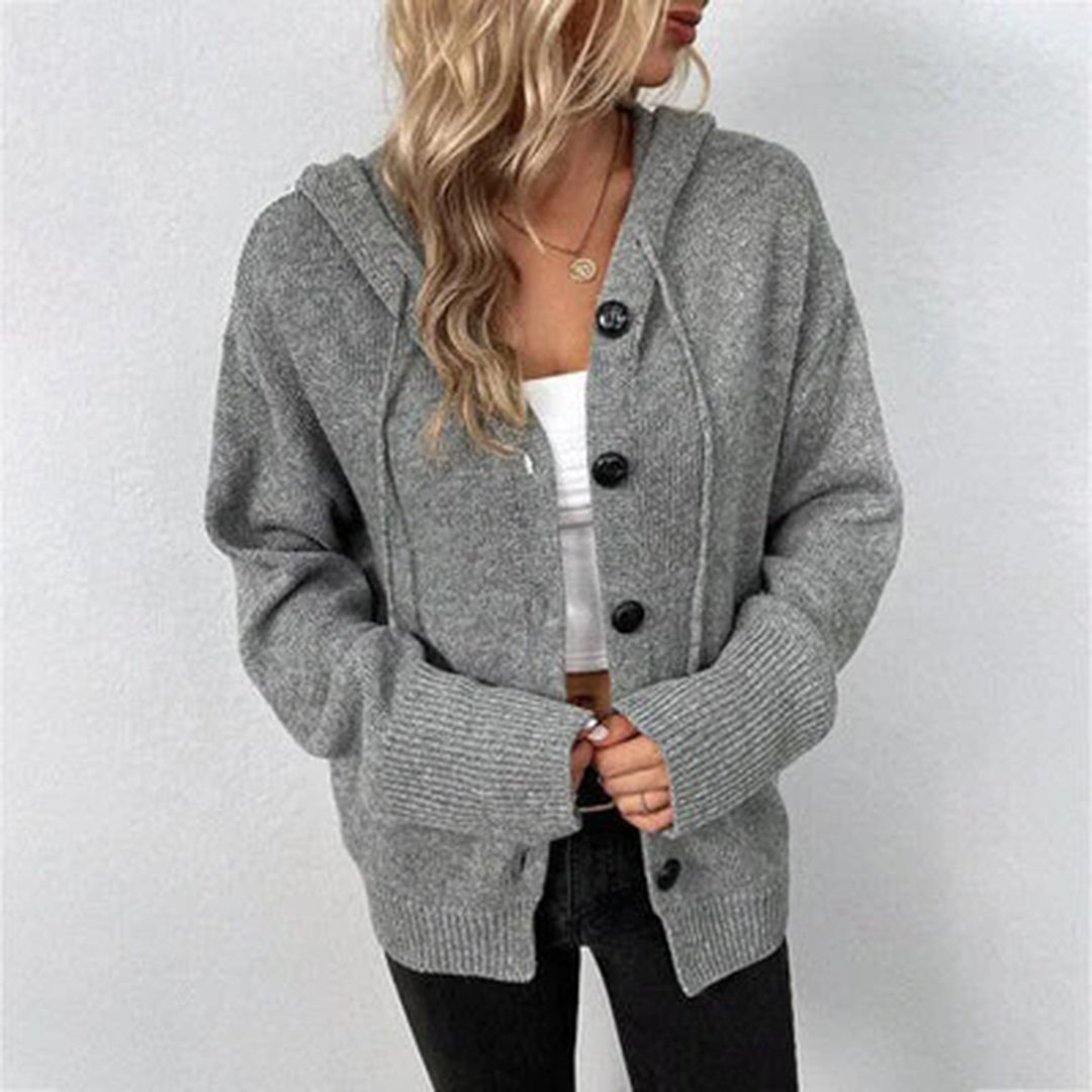 FILIPPA - Komfortabel cardigan med hette