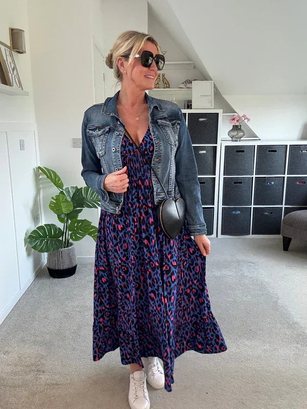 Ammie | Vibrant sommerkjole med høy midje