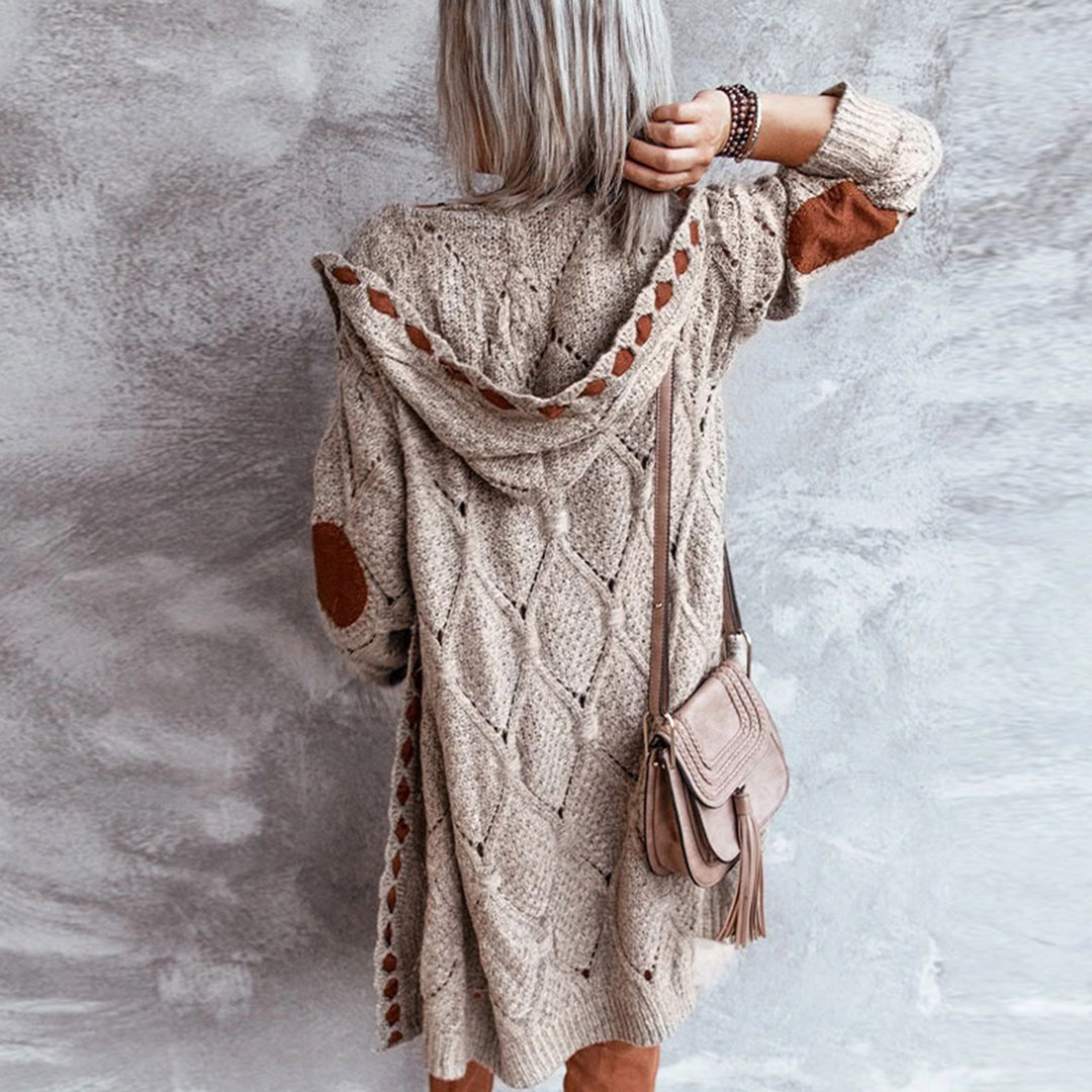 SOPHIA - Fasjonabel hettegenser cardigan
