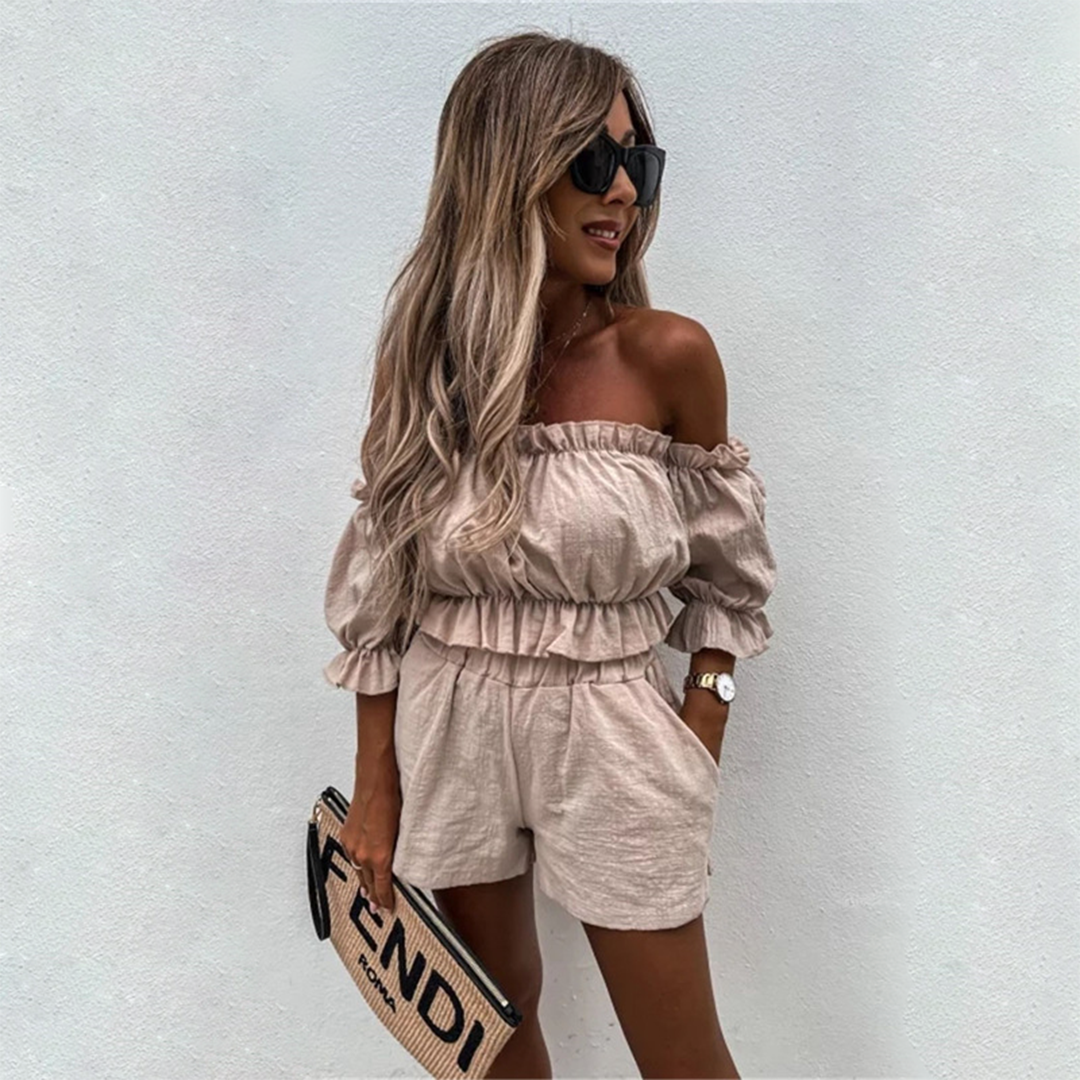 KEILY - Sett med sommertopp og shorts