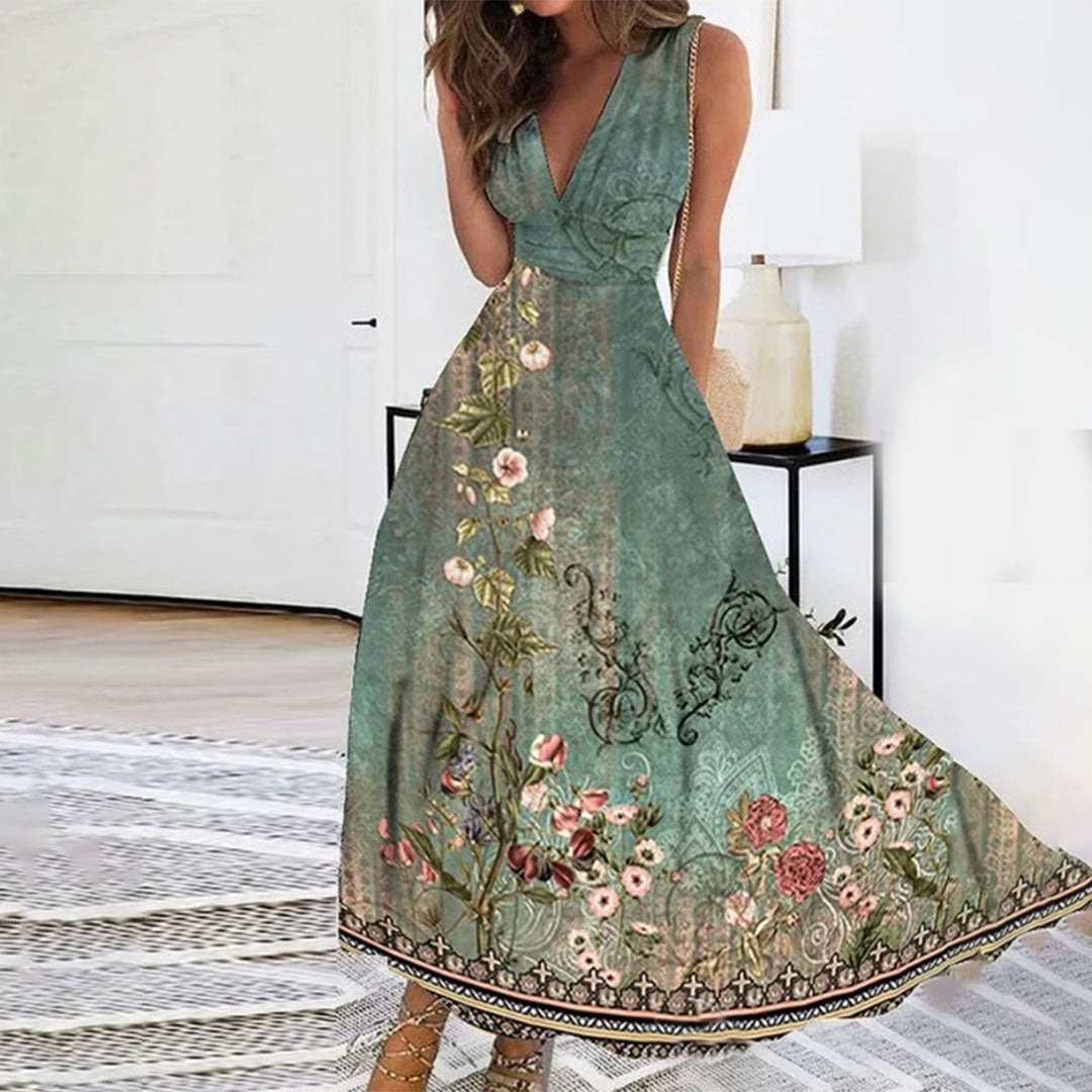 JULISSA - Elegant blomstret sommerkjole