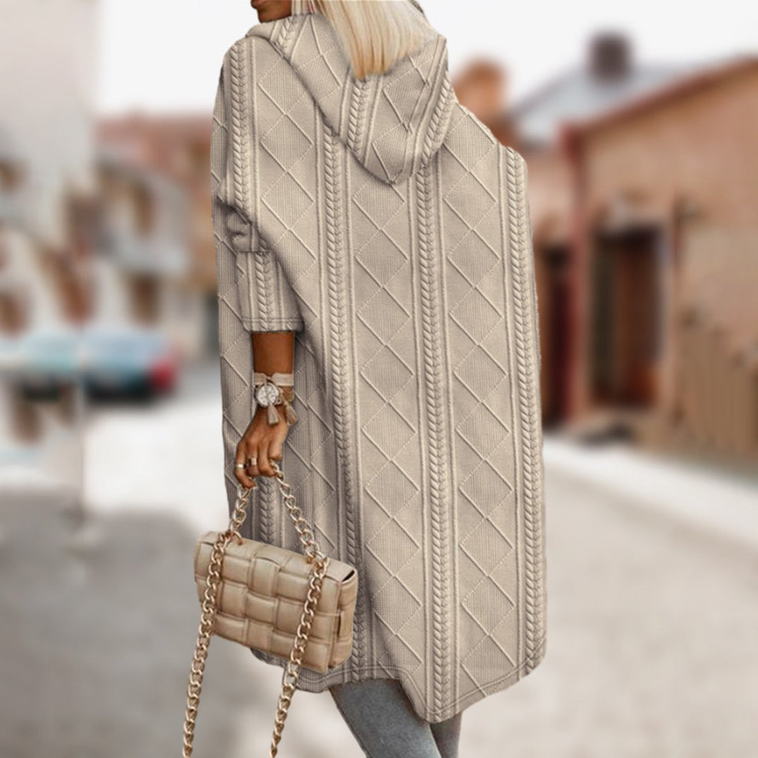 RIBBETE - Elegant jakke med hette
