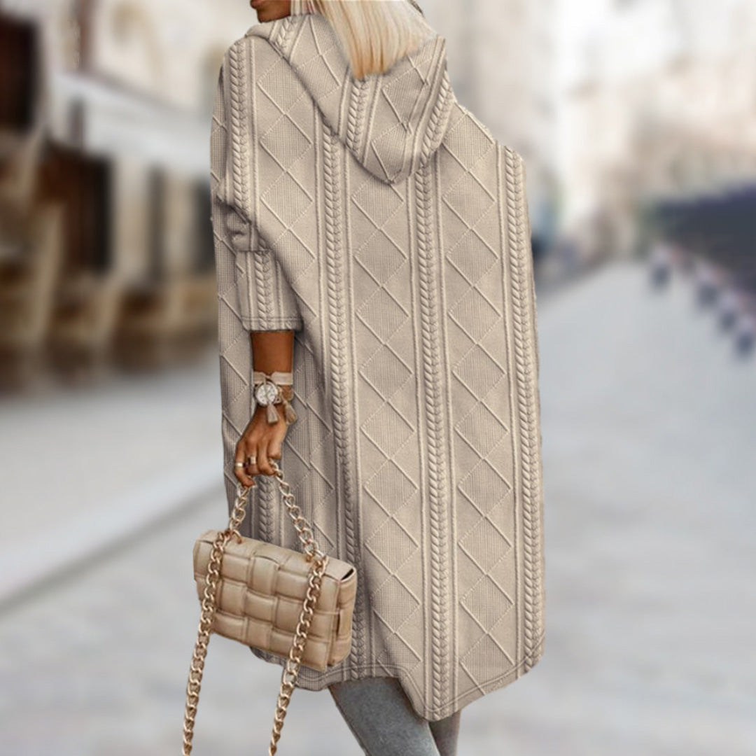 RIBBETE - Elegant jakke med hette