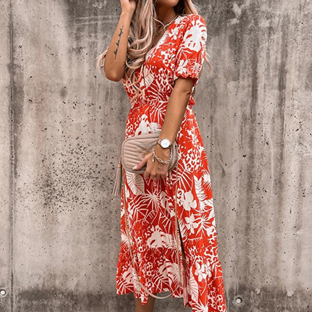ZANA - Blomstret sommer maxikjole