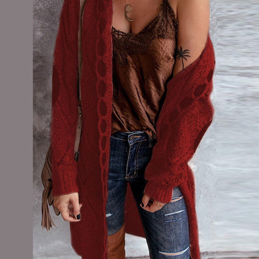 SOPHIA - Fasjonabel hettegenser cardigan