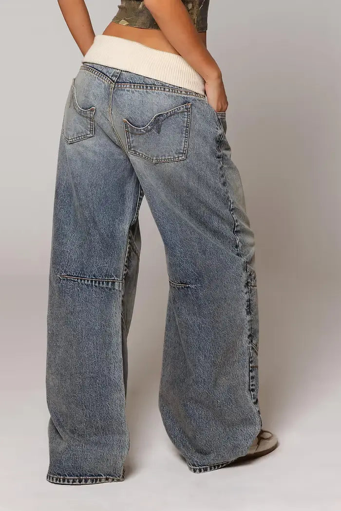 Vice – Baggy jeans med lav midje