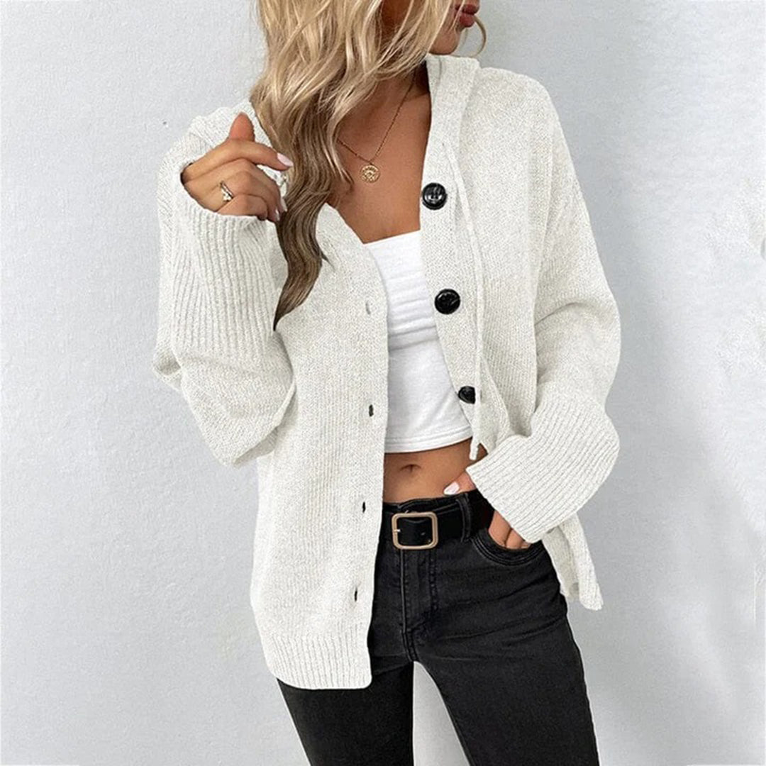 FILIPPA - Komfortabel cardigan med hette