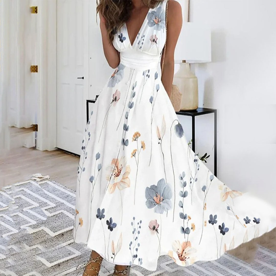 JULISSA - Elegant blomstret sommerkjole