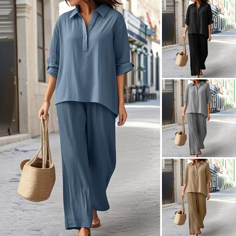 Patricia | Komfortabel skjorte og vide bukser