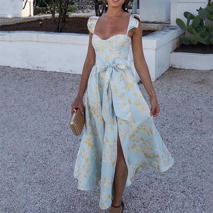 ALINA - Elegant blomstret sommerkjole