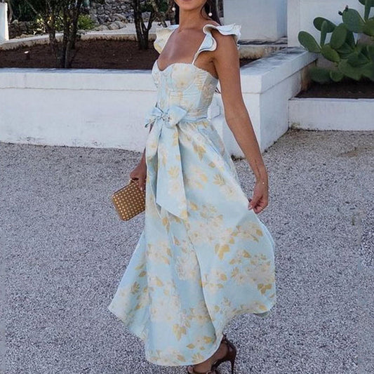 ALINA - Elegant blomstret sommerkjole
