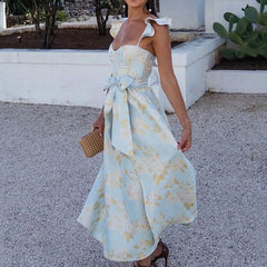 ALINA - Elegant blomstret sommerkjole