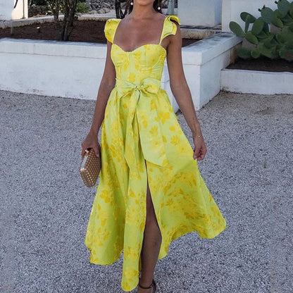 ALINA - Elegant blomstret sommerkjole