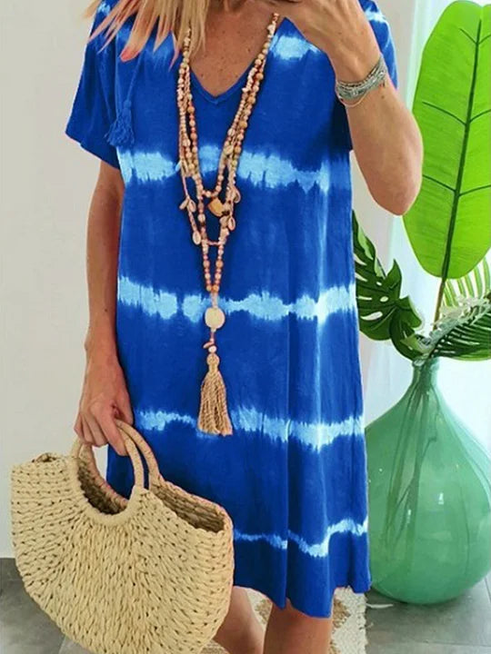 Vélinda | Bohemsk midi-kjole med tie-dye