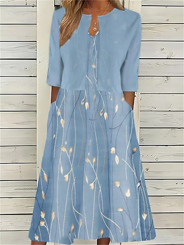 Zinia | Chic to-delt midikjole