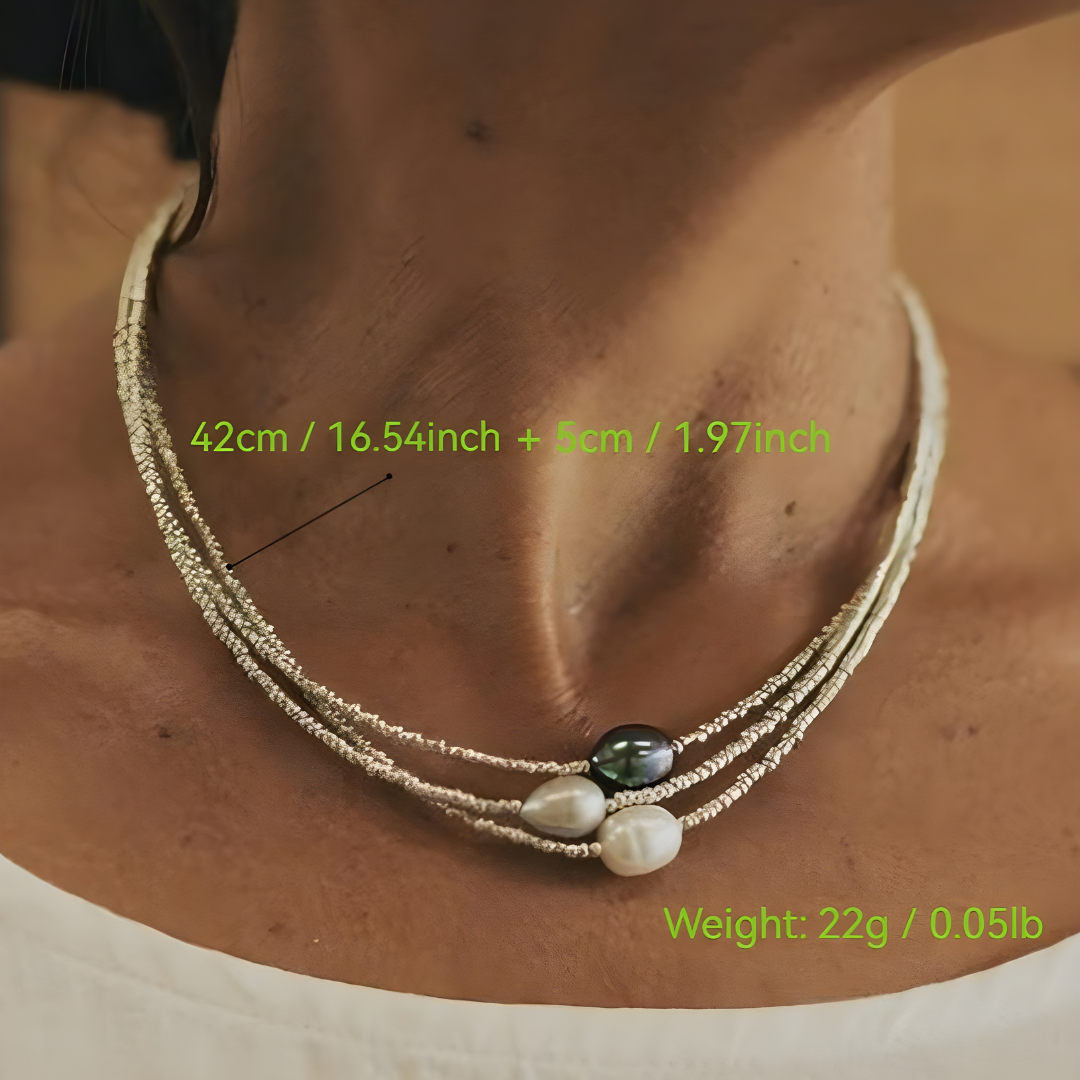 Anda - Halskjede med vintage perler