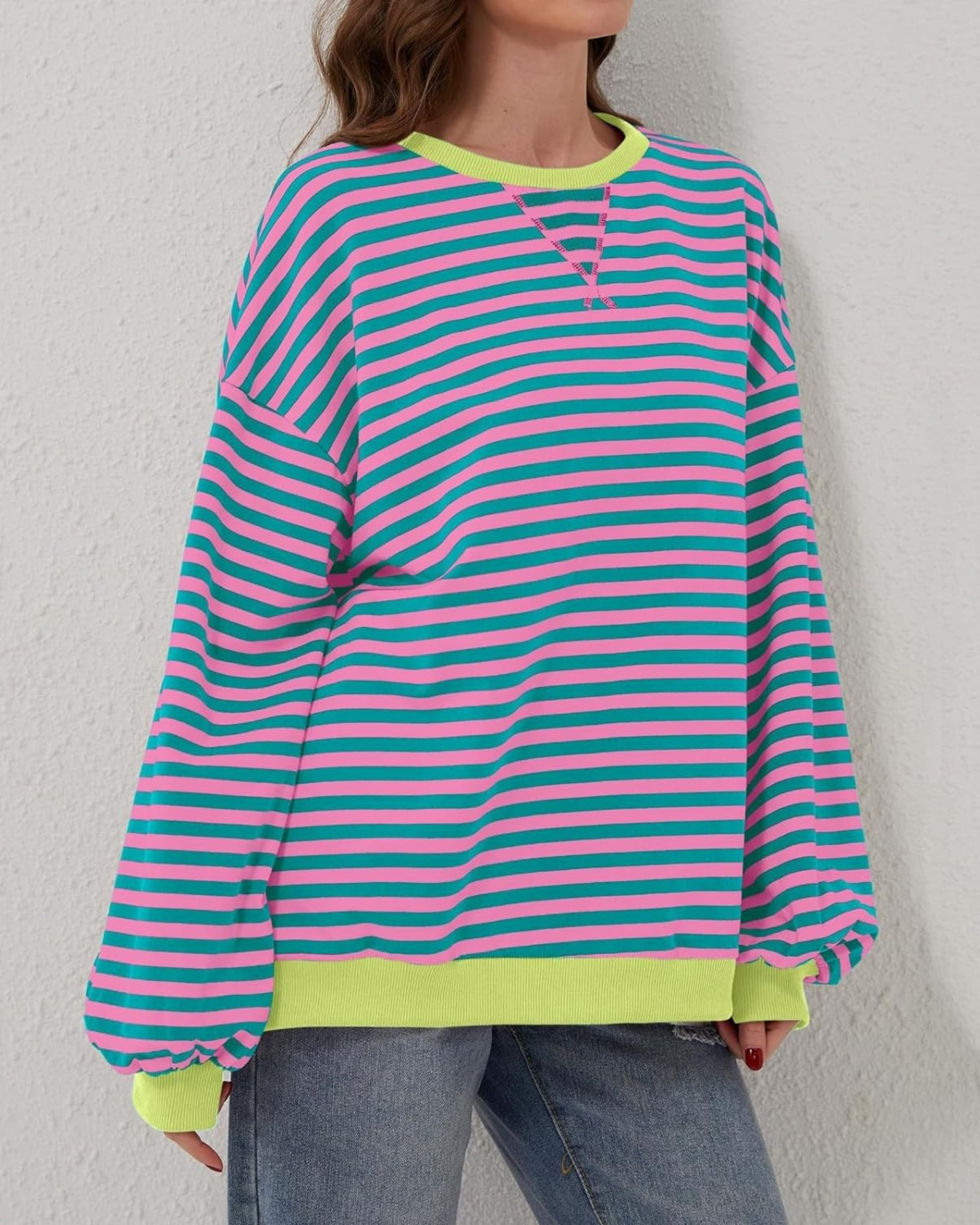 Vellana | Oversized stripete sweatshirt