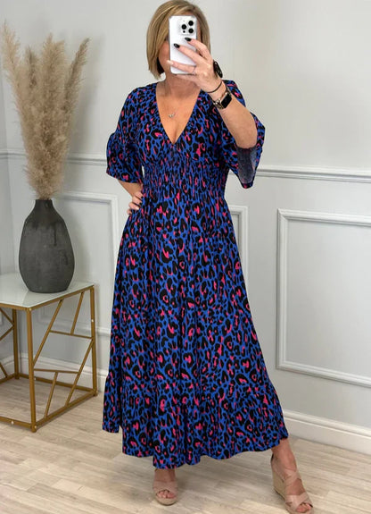 Ammie | Vibrant sommerkjole med høy midje