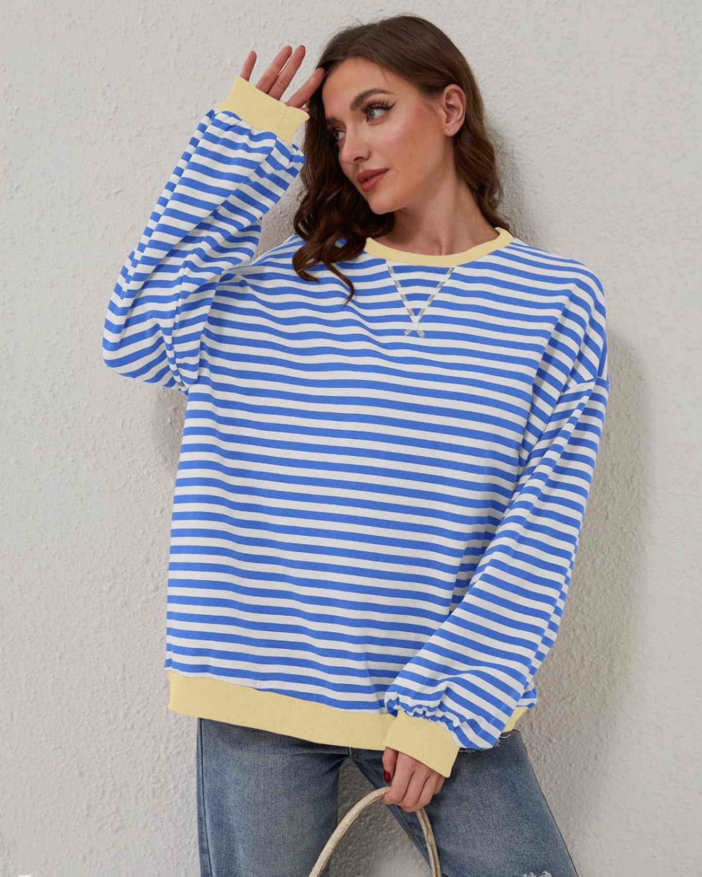 Vellana | Oversized stripete sweatshirt