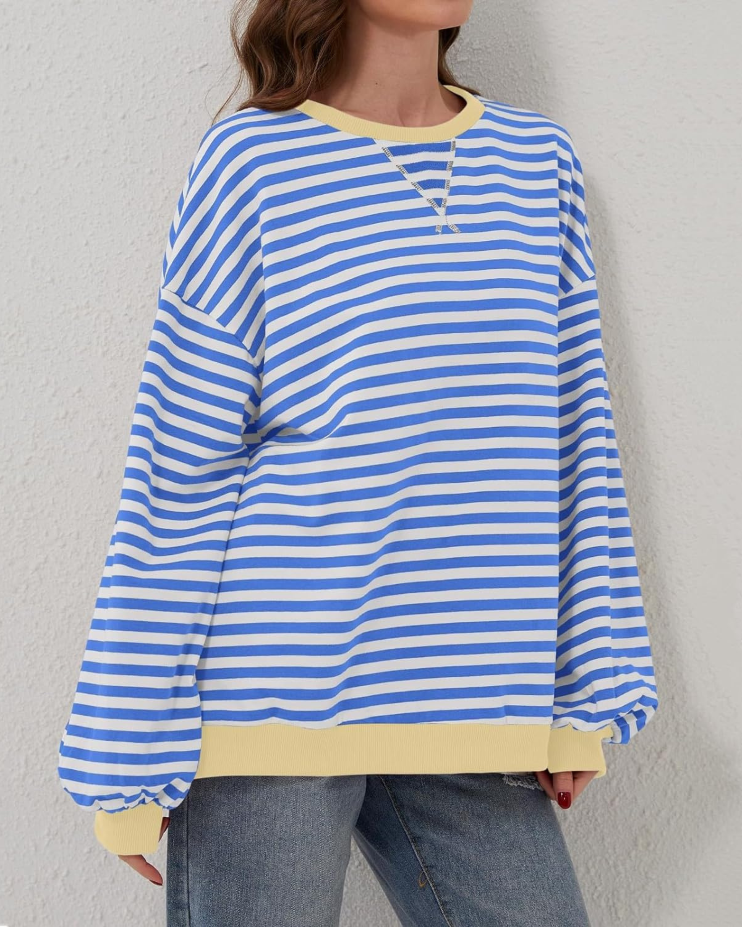 Vellana | Oversized stripete sweatshirt