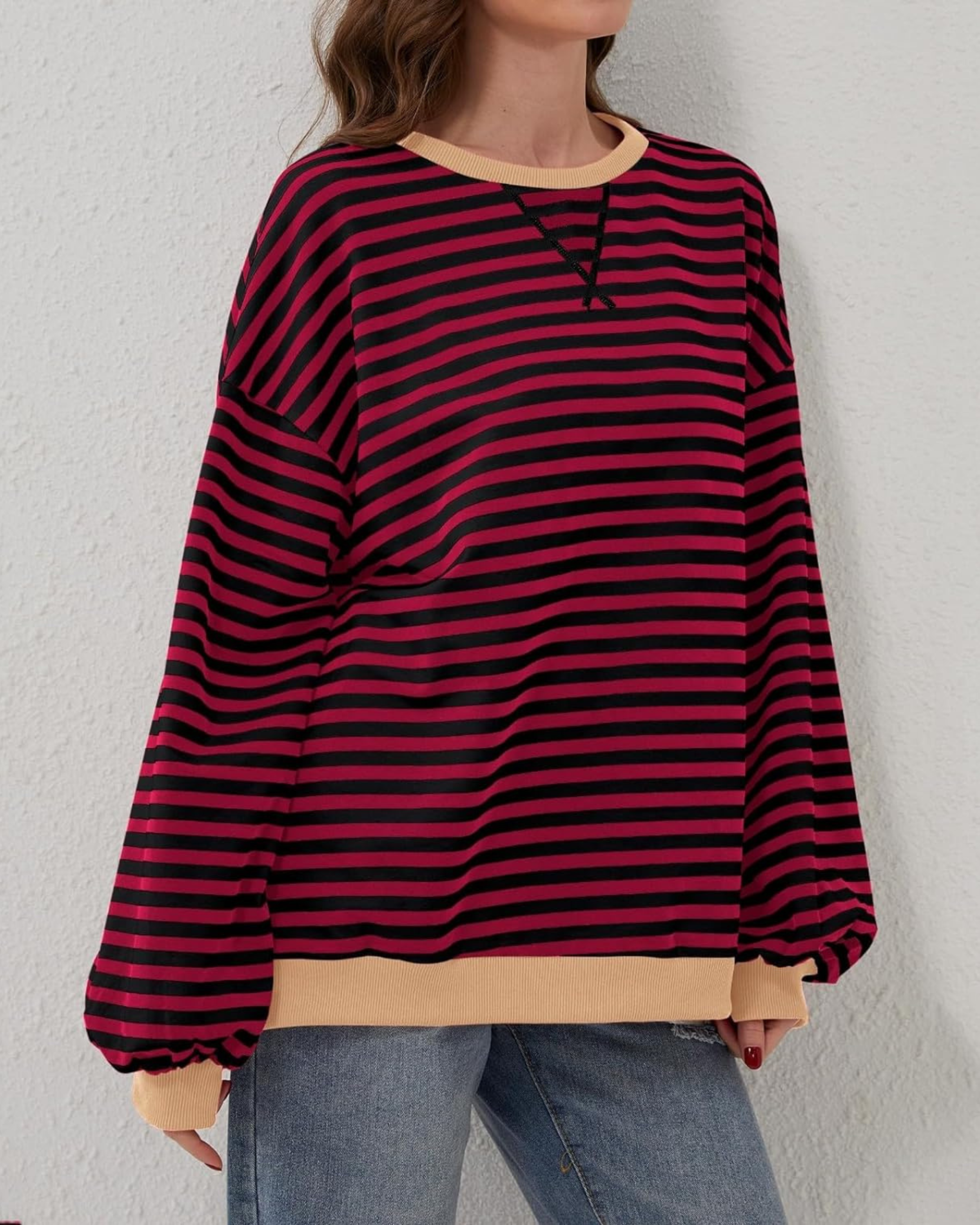 Vellana | Oversized stripete sweatshirt