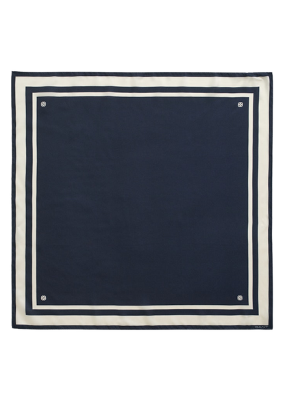 Stripete silkesjal - Kveldsblå