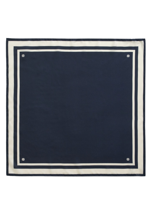 Stripete silkesjal - Kveldsblå