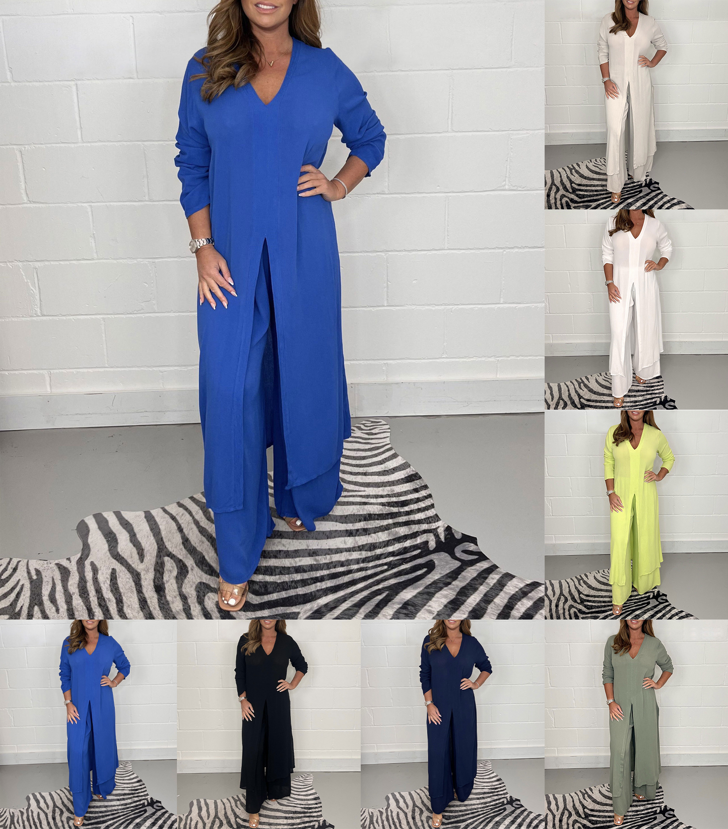 Alejandra - To-delt avslappet sett med V-hals