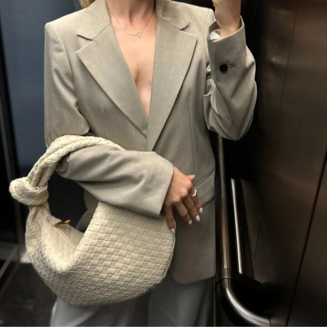 Flair. - Stor flettet håndveske for kvinner