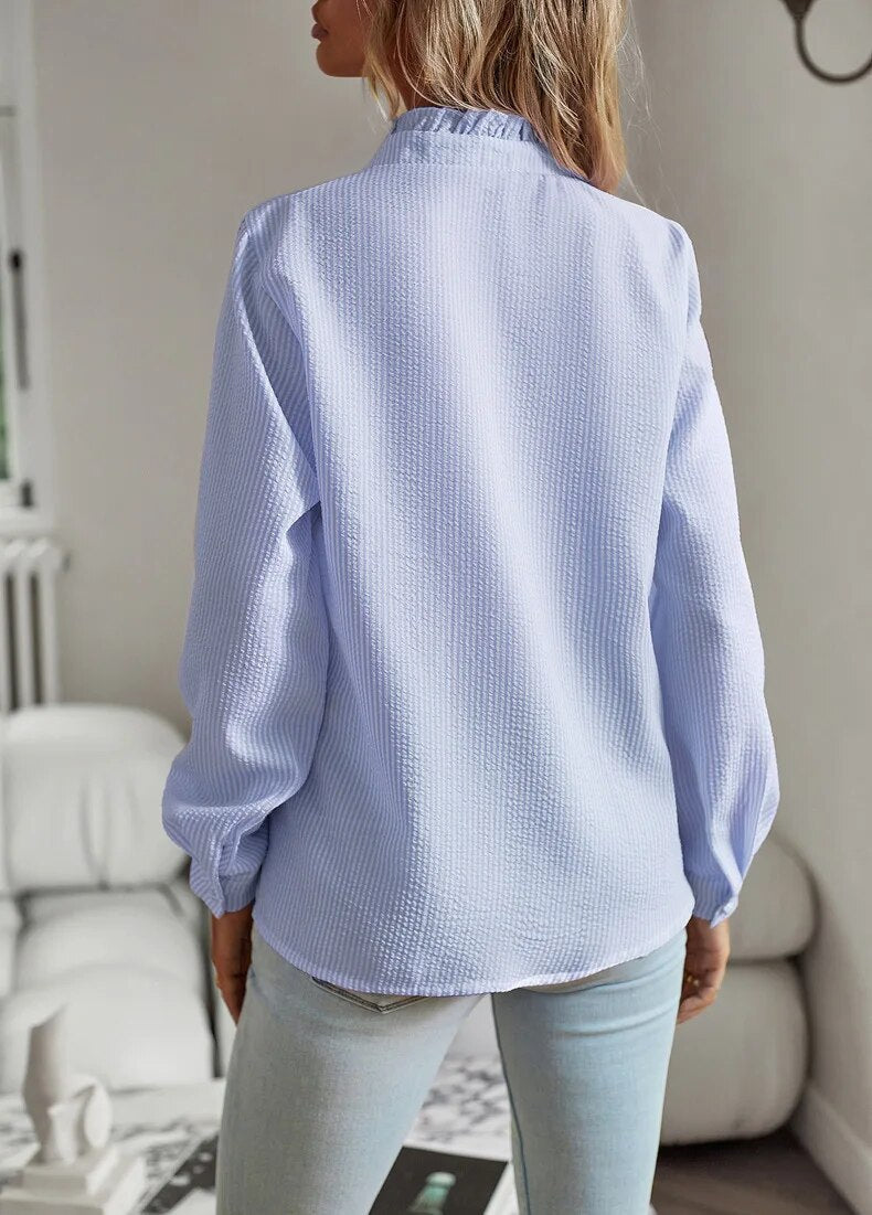 Riviera Ruffle – Lett bluse med romantisk preg