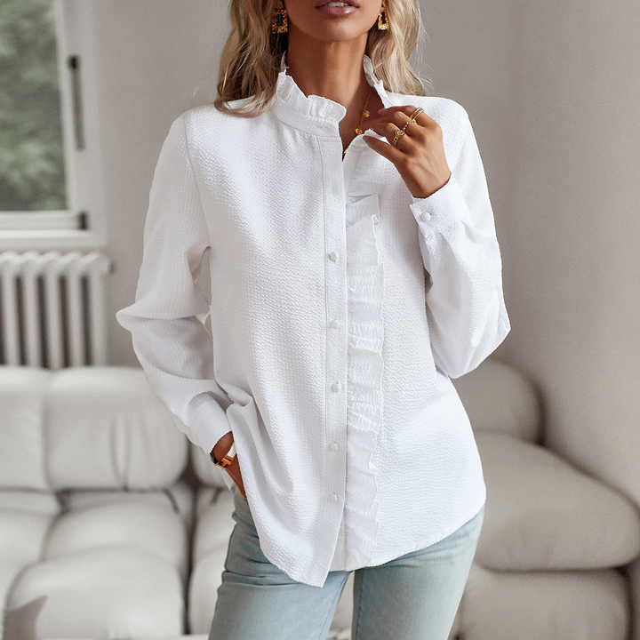 Riviera Ruffle – Lett bluse med romantisk preg